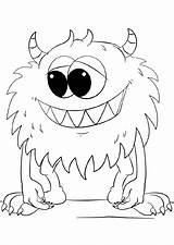 Monster Coloring Cartoon Printable Colouring Monsters Sheets Supercoloring Via Halloween sketch template