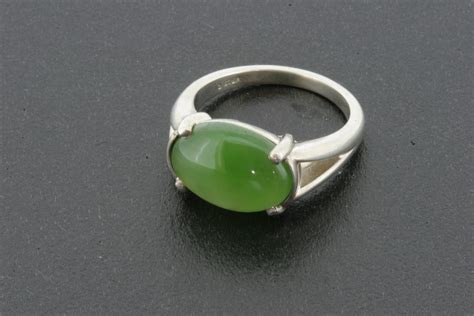 Jade Ring In Sterling Silver 480 Jade Carver