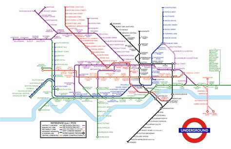The london underground is a system of electric trains in london, uk. I recreated a 1933 Underground map : london