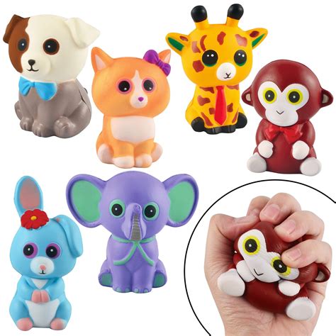 Joyin 6 Pack Jumbo Size Squishy Animal Toy Slow Rising Stress Relief