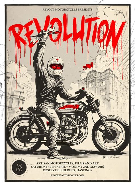 Poster Illustration For The Revolution Motorcycle Art Film Show