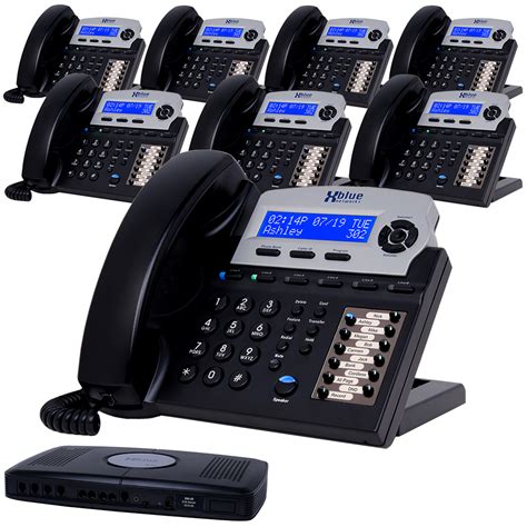 X16 Business Phone System W 8 Phones Ch And 4 Co Line Ports Xblue