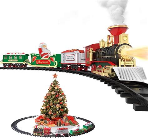 Christmas Holiday Classic Steam Train Set Safe Under Engine Lights