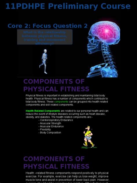 5 Health And Skill Related Components Of Fitness Pdf Physical