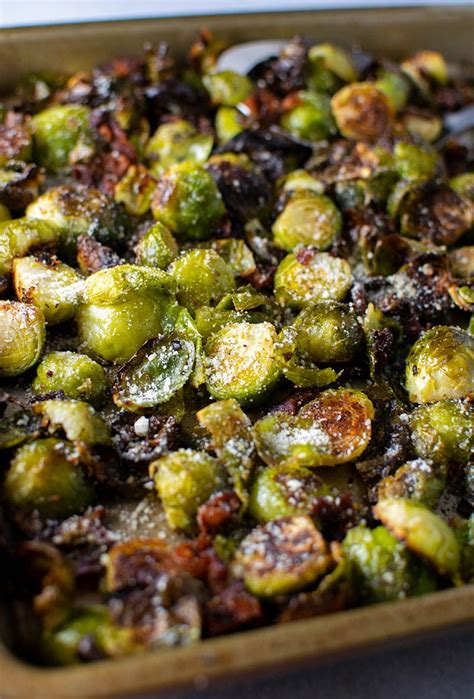 roasted brussels sprouts with bacon and parmesan cheese recipe bacon brussel sprouts sprout