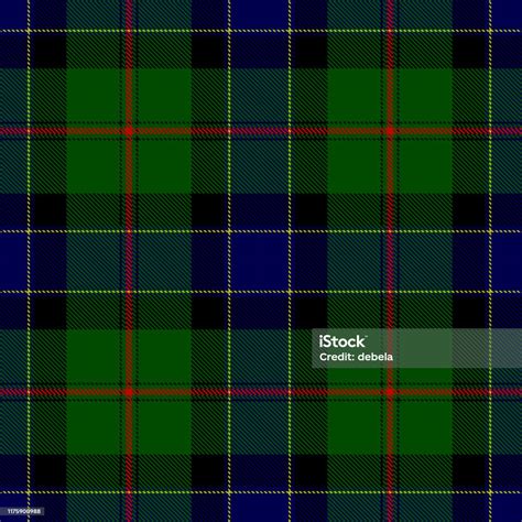 Clan Ogilvy Scottish Tartan Plaid Textile Pattern Stock Illustration