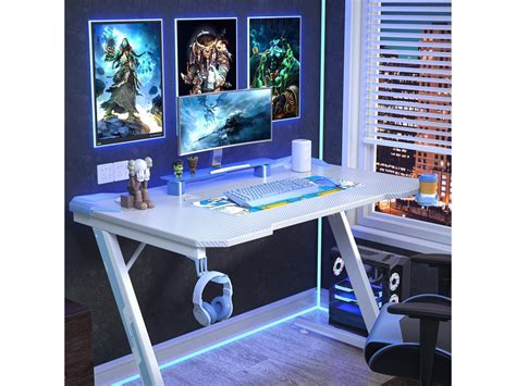 Homall 44 Inch Ergonomic Gaming Desk Z Shaped Racing Style Pc Computer