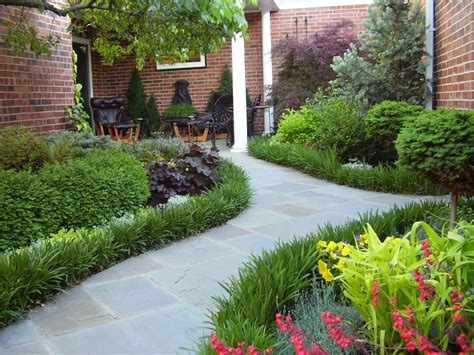 Pretty Flagstone Path With Planted Border Outdoor Gardens Monkey