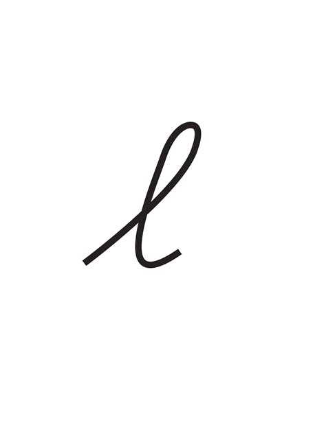 Cursive Handwriting Practice Letter L Free Cursive Ha