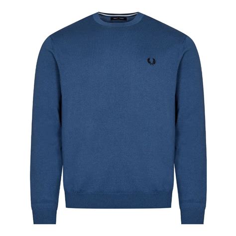 Fred Perry Classic Crew Neck Jumper Midnight Blue Aphrodite1994
