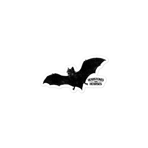 Black Bat Sticker Headstones And Hearses