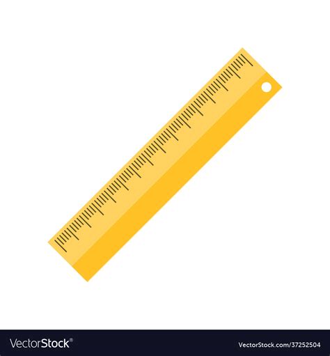 Ruler Flat Isolated Icon Rule Measure Length Vector Image