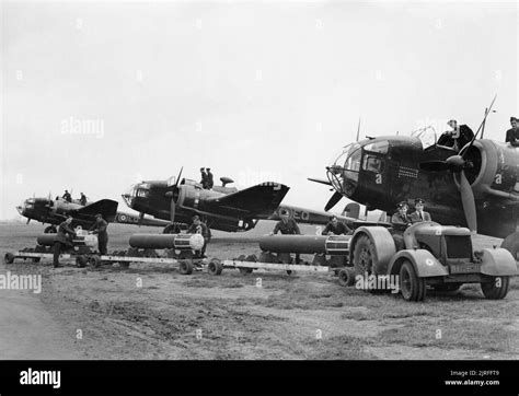 Raf Bomber Command Handley Page Hampdens Of No 408 Squadron Rcaf Being