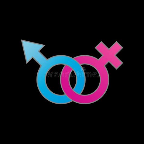 männliches und weibliches symbol symbol der geschlechtsidentität vektor abbildung illustration