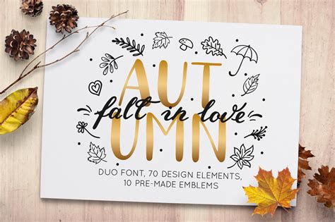 Autumn Fall In Love Font Duo Script Fonts Creative Market