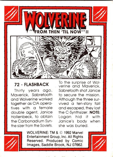 Mavin Flashback 72 Wolverine From Then Til Now Ii 1992 Comic Images