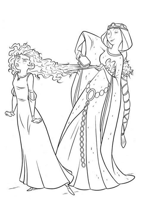 COLOREA TUS DIBUJOS Reina Elionor peinado a Merida de Película