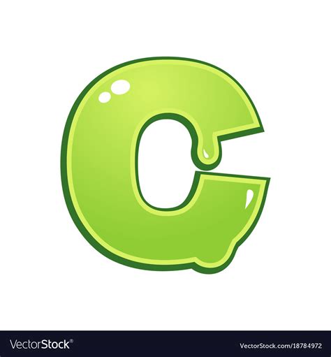 Slimy Font Type Letter C Royalty Free Vector Image