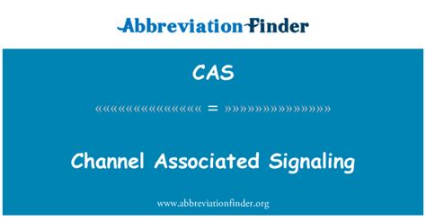 Cas 定义 关联的通道信号 Channel Associated Signaling