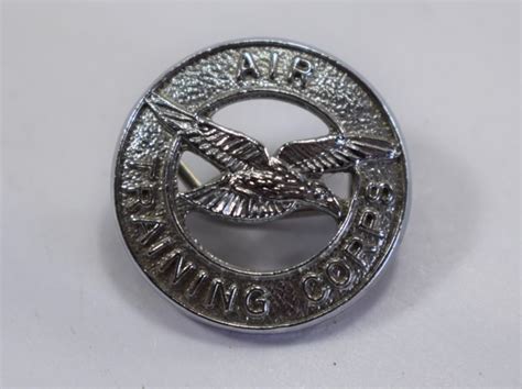 Original Ww2 Era Air Training Corps Pin Back Badge World War Wonders