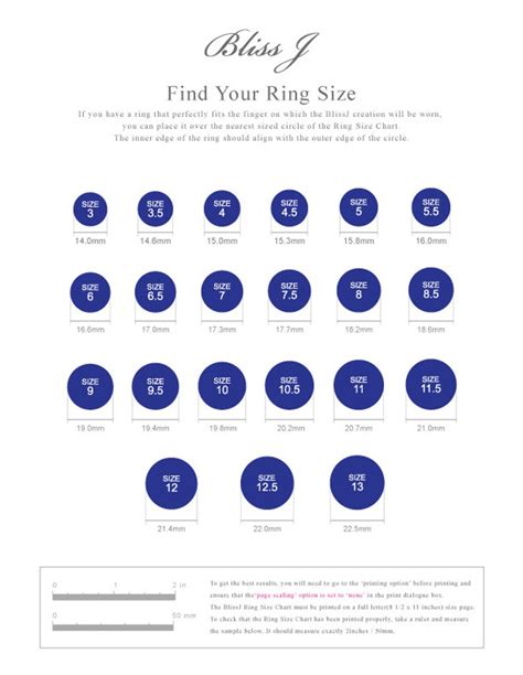 Ring Sizer Chart Pondluli