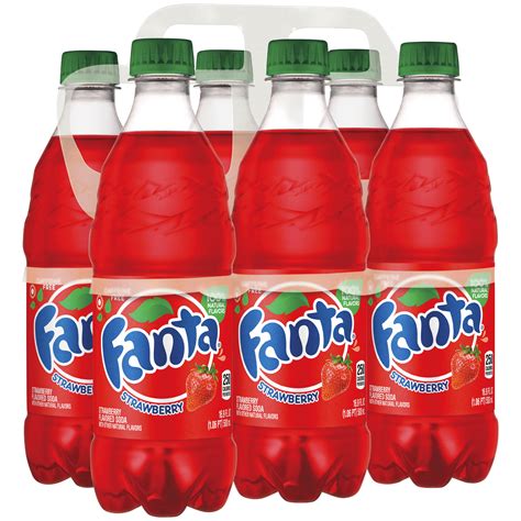 Fanta Strawberry Soda Fruit Flavored Soft Drink 169 Fl Oz 6 Pack