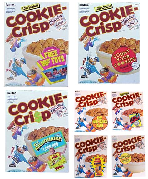 Cookie Crisp Chocolate Chip Early 90s Cookie Crisp Boxes