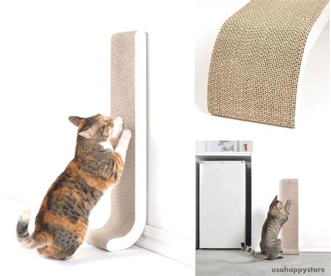 Scratching Post Cat Scratcher Wall Mount Cardboard Pet Kitty Toy