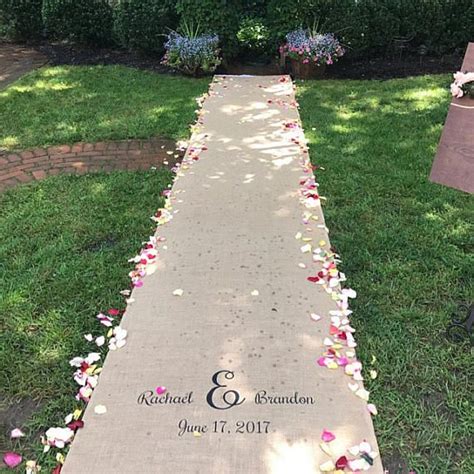 This Burlap Aisle Runner Is A Perfect Accent Piece To Your Wedding Day