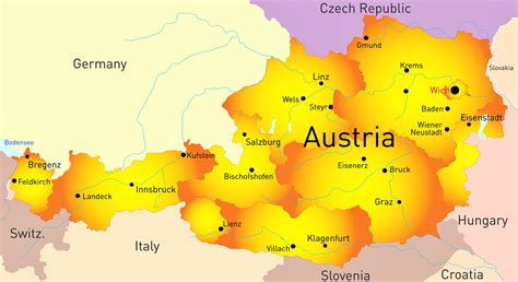 Labeled Austria Map With Capital World Map Blank And