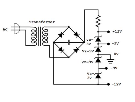 9v Dual Power Supply Using Zener Diodes 60 Off