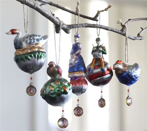 Twelve Days Of Christmas Ornaments Set Of 12 Pottery Barn