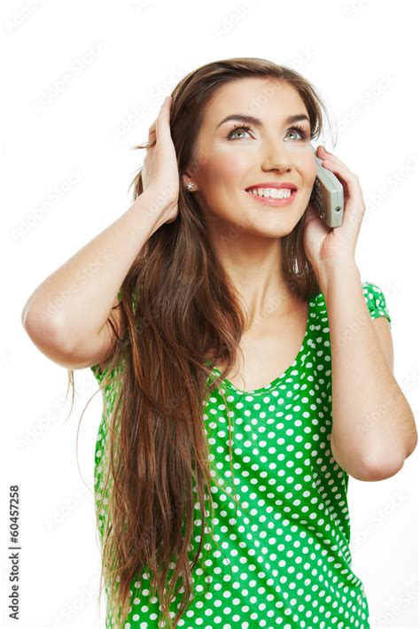 Female Young Model Phone Call Stock Foto Adobe Stock