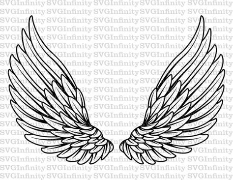 Angel Wings Svg Angel Wings Clipart Angel Wings Design Etsy