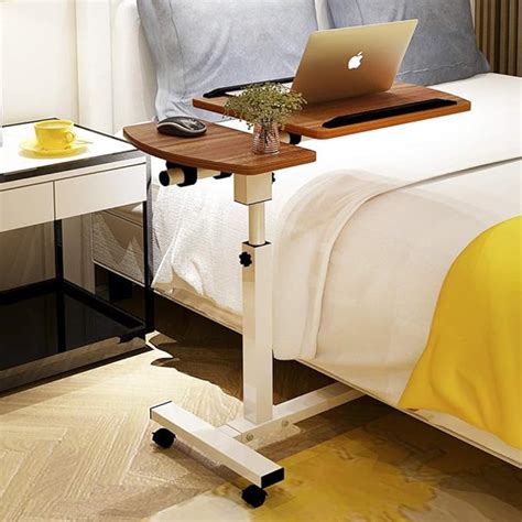 Height Adjustable Overbed Table Tilting Bedside Desk