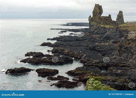 Londrangar Basalt Cliffs In Iceland Stock Image Image Of Erosion