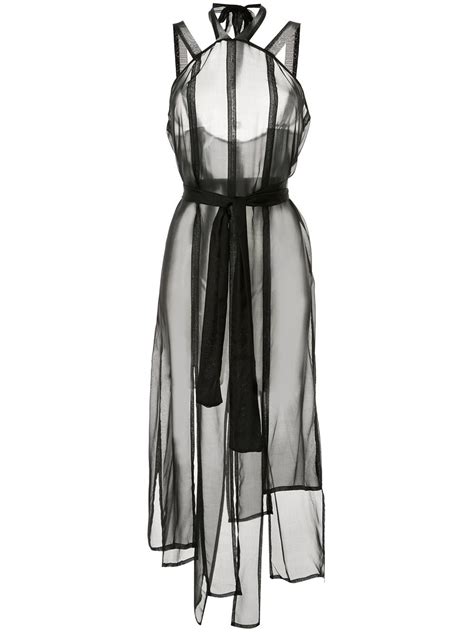 symetria link sheer dress black chainmail dress designer cocktail dress sheer dress ulla