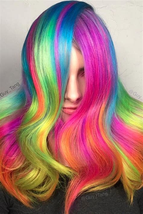 Popsugar Uk Hair Styles Neon Hair Rainbow Hair Color