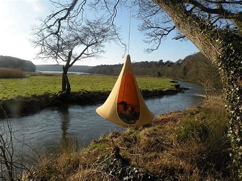 Often referred to as a hanging mattress, these hammocks will allow you to sink into sumptuous comfort to read a novel, have a drink, take a nap or gaze at the stars. Cacoon Hammock: The New Concept for Relaxation and Simple Fun
