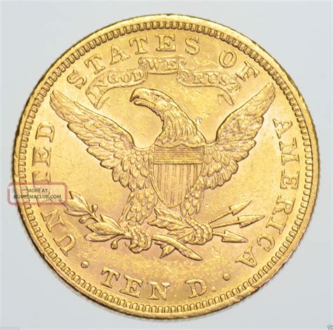 Usa United States Ten Dollars 10 Liberty Head 1893 Gold Coin