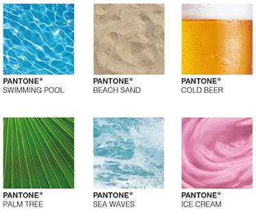 Pantone Colours Of Summer Wall Sticker Tenstickers