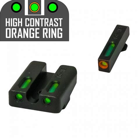 Truglo Tfx Pro Glock 20 41 Tritium Fiber Optic Sight Orange Ring