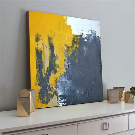 Very Large Abstract Paintings On Canvasyellow Abstract Canvas Art Oil