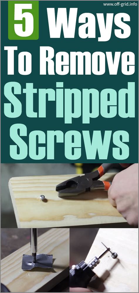 5 Ways To Remove Stripped Screws Off Grid Stripped Screw Remove