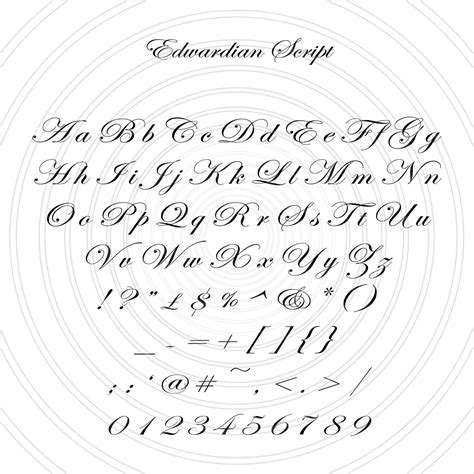 Edwardian Script Handwriting Script Old Calligraphy Scroll Etsy Lettering Alphabet Script