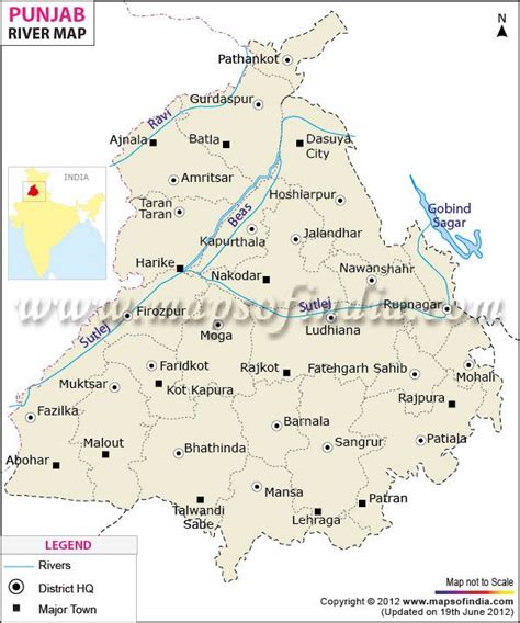 Punjab Rivers Network Map Punjab The Land Of Five Rivers Pinter