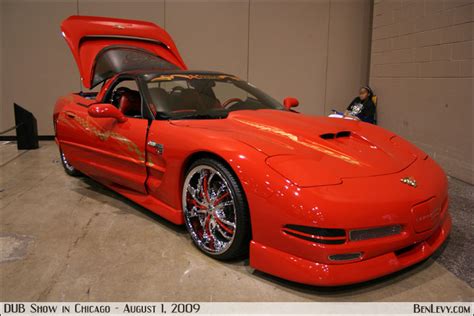 Red C5 Corvette With Ground Effects