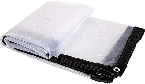 Wzdd Clear Waterproof Cover Tarp Tarpaulin Sheet 7ftx10ft Transparent