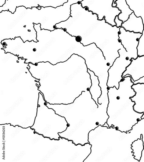 Carte De France Vierge Avec Fleuves Print Map Quiz Fleuves Et Hot Sex