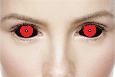 Uk Black And Red Sclera 22mm Contact Lenses